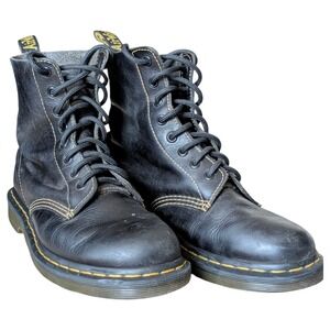 Dr. Martens 1460 PASCAL Boots Mens 5 Leather Ankle Black‎ Stitching Distressed